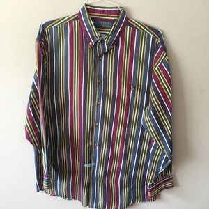 Loafers By Reed St James Multi Stripe Long Sleeved Men's Shirt